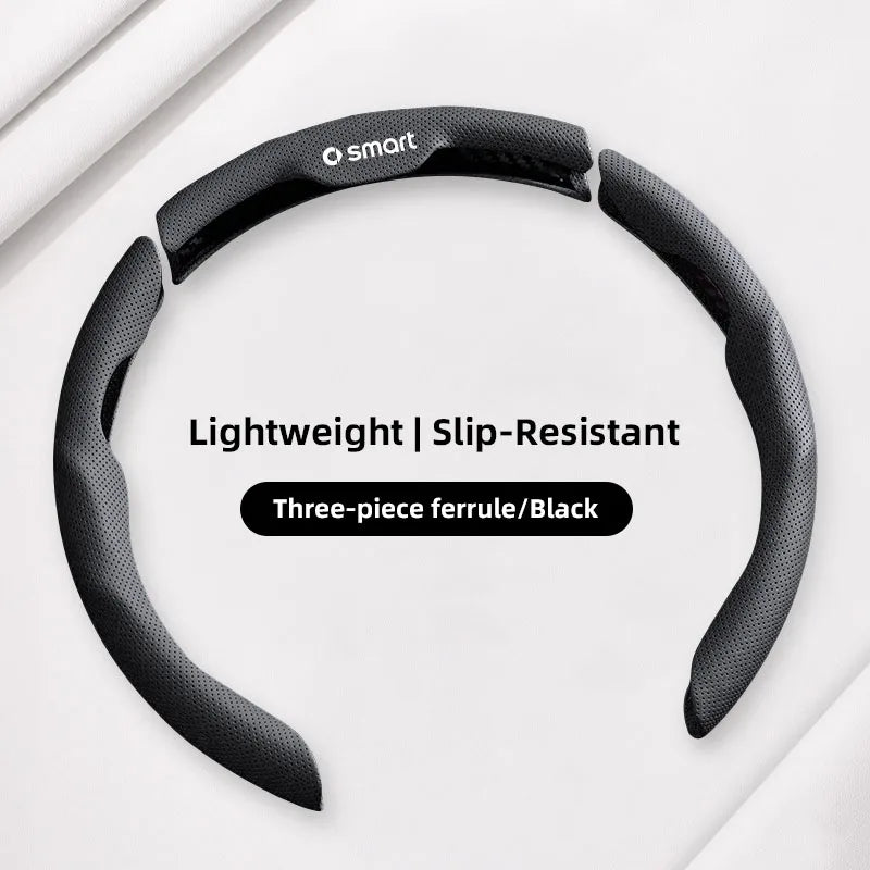 Sporty Steering Wheel Cover Advanced Leather Anti-Slip For Smart EQ Fortwo Forfour 453 451 452 450 454 Roadster Forjeremy