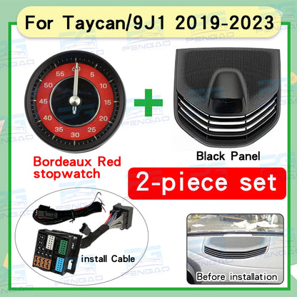 Car stopwatch clock cover For Porsche taycan 9J1stopwatch compass clock 718 instrument panel stopwatch cover electronic