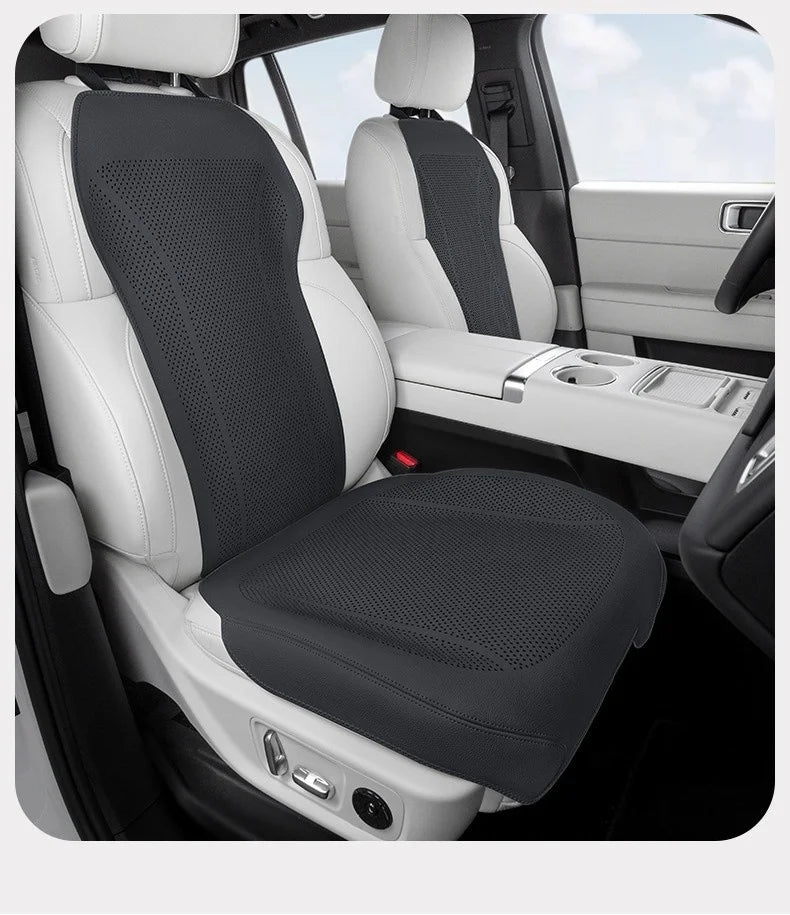 Breathable Leather Car Seat Cover Universal Front Seat Protection Cushion Luxury Car Interior Backrest Support Mat Accessories