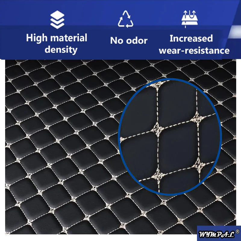 Car Mats Floor For Peugeot 5008 P87 2017~2023 7seat Luxury Leather Mat Car Floor Mats Universal Waterproof Cocho Car Accessories