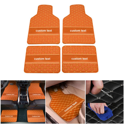 Universal Car Floor Mats Custom  Picture Leather Auto Carpet Anti-slip Interior Accessories Mats For All Car