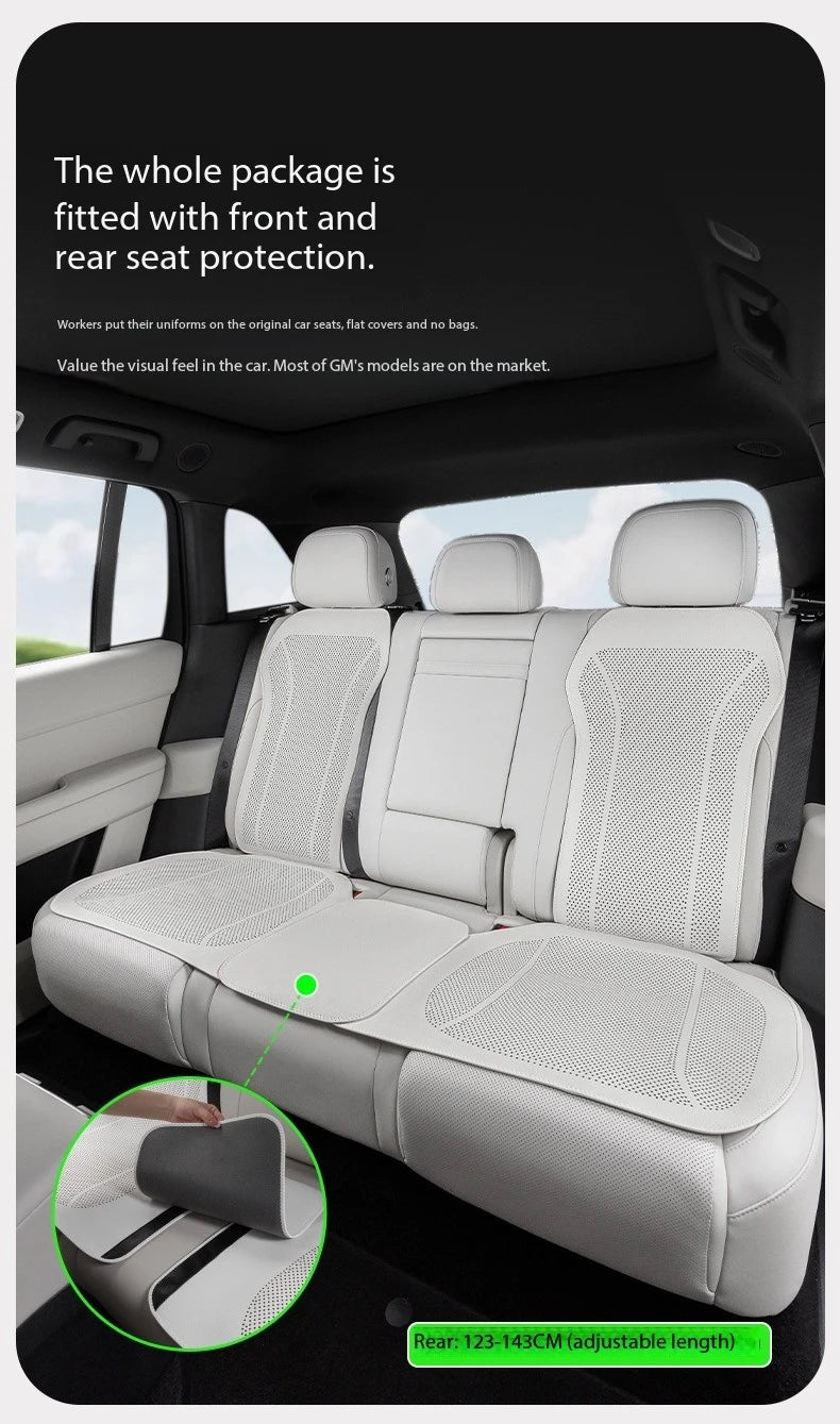 Breathable Leather Car Seat Cover Universal Front Seat Protection Cushion Luxury Car Interior Backrest Support Mat Accessories