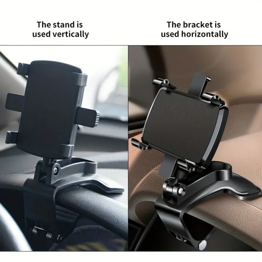 Easy Clip Mount Stand Universal Car Mobile Phone Holder Dashboard Phone Holder Cellphone Stand For GPS Navigation Hanging Holder