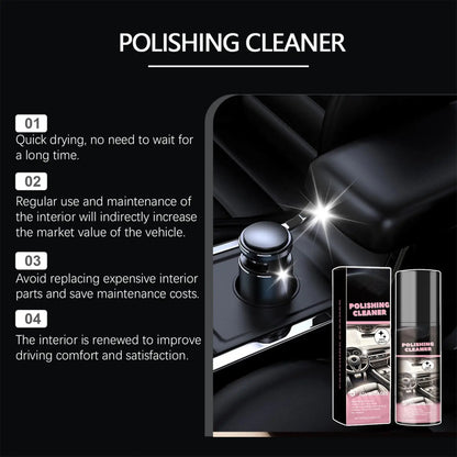 Car Interior Polish & Cleaner Spray 100ml All-Purpose Detailer for Dashboard Leather Plastic Restores Shine & Protects Care Kit