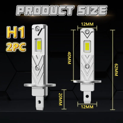 Kit Lâmpada LED H1/H4/H7 1000W 6000K 12V - Super Brilhante