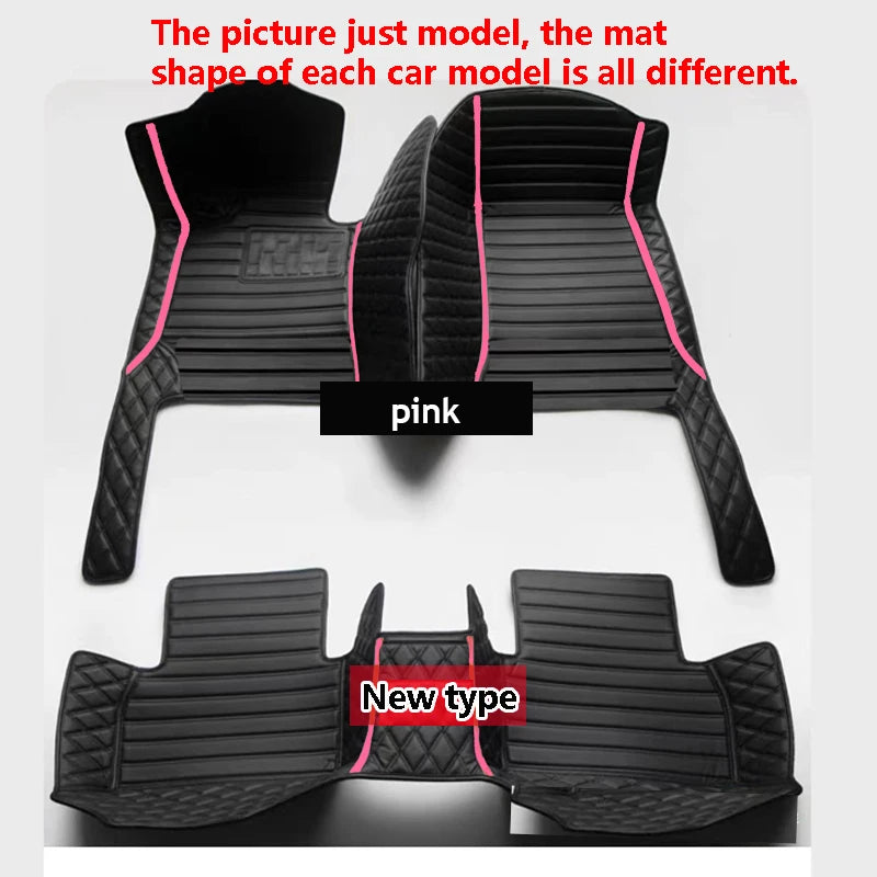 Custom Automotive Car Floor Mats For Mercedes W124 1985 1986 1987 1988 1989 Auto Luxury Leather Men Women Car Mats Full Coverage
