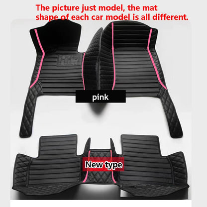Custom Automotive Car Floor Mats For Mercedes W124 1985 1986 1987 1988 1989 Auto Luxury Leather Men Women Car Mats Full Coverage