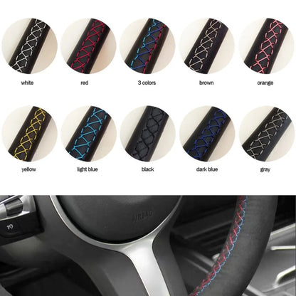 Customized Suede Leather Car Steering Wheel Cover For F87 M2 F80 M3 F82 M4 2 M5 F12 F13 M6 F85 X5 M F86 X6 M F33 F30 M Sport