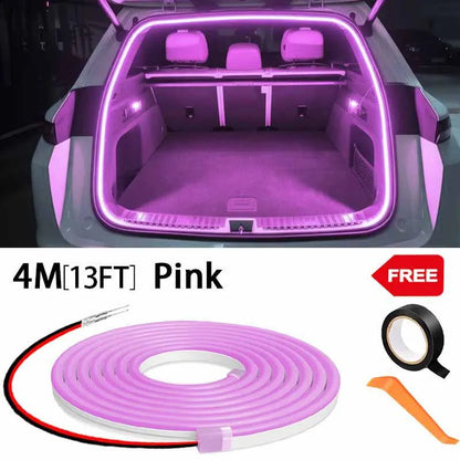 Car high brightness trunk lighting ambient light interior decoration LED wiring free automatic sensing tailgate light strip