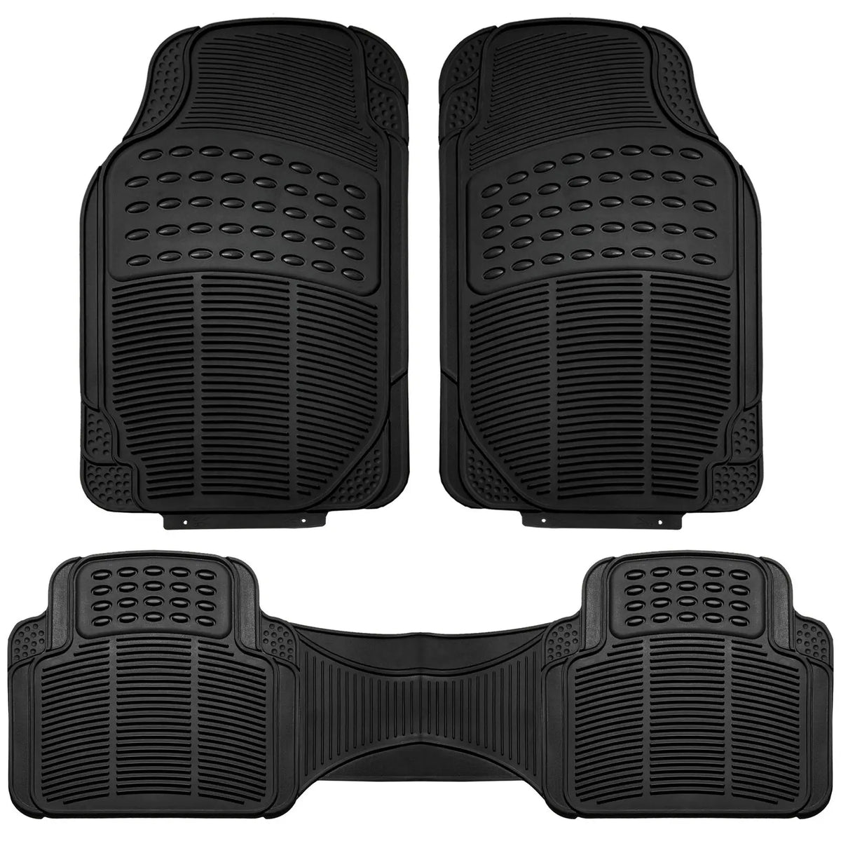 Car Floor Mats for All Weather Rubber 3pc Set Tactical Fit Heavy Duty Black Universal car floor mats Auto Accessories Tuning