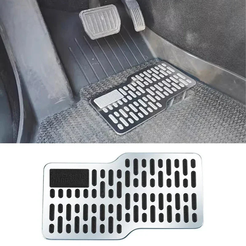 Stainless steel car wear-resistant pedals, thickened foot pedals, driver's cab metal foot pads for anti slip protection tool