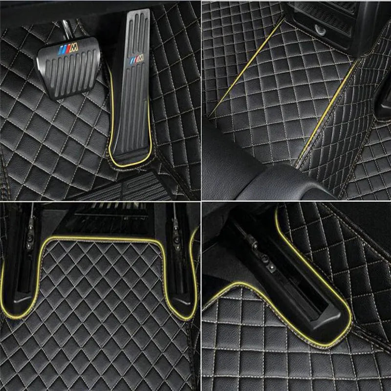 Leather Car Floor Mats For Volkswagen Tiguan 2024 2025 2026 All Weather Waterproof Car Floor Mats