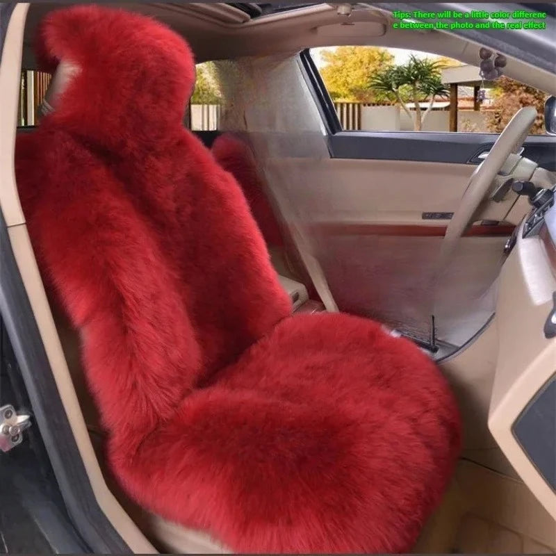 Winter plush car seat cover general purpose long wool fur car seat cover car seat protection cushion car parts seat cushion