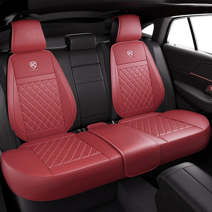 Karcle Nappa Leather Car Seat Cover Surround Bottom Car Seat Cover Full Set Durable Car Seat Protection Cushion Car Accessories