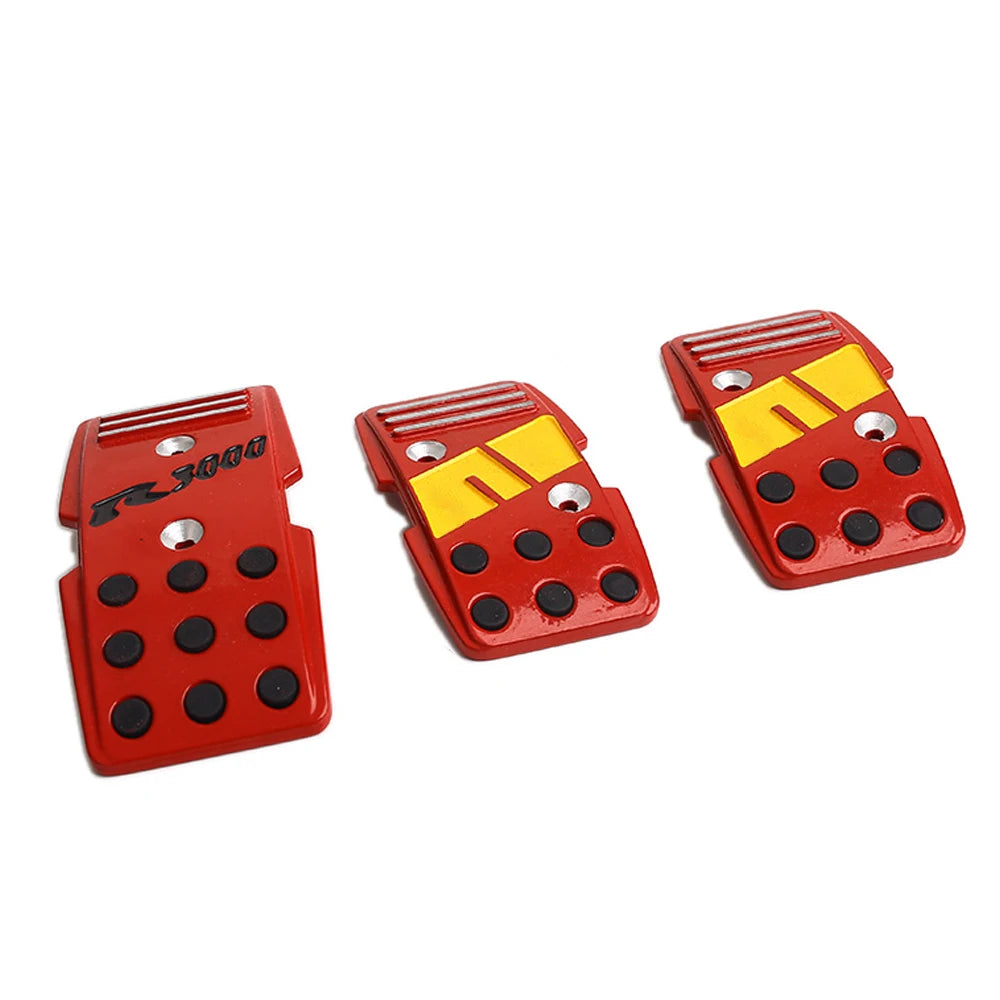 3pcs mom Style R3000 Manual Car Clutch Brake Accelerator Foot Pedals Fuel Pedal Pads Most Vehicle antideslizantes Pad Cover
