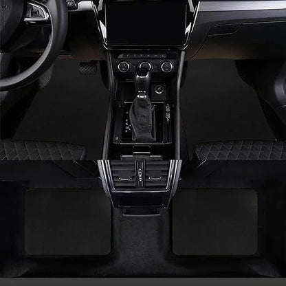 Black Simple Car Front Rear Floor Mats Non-slip Dust-proof Pad Carpet Auto Interior Decoration Universal Wear-resistant Foot Pad