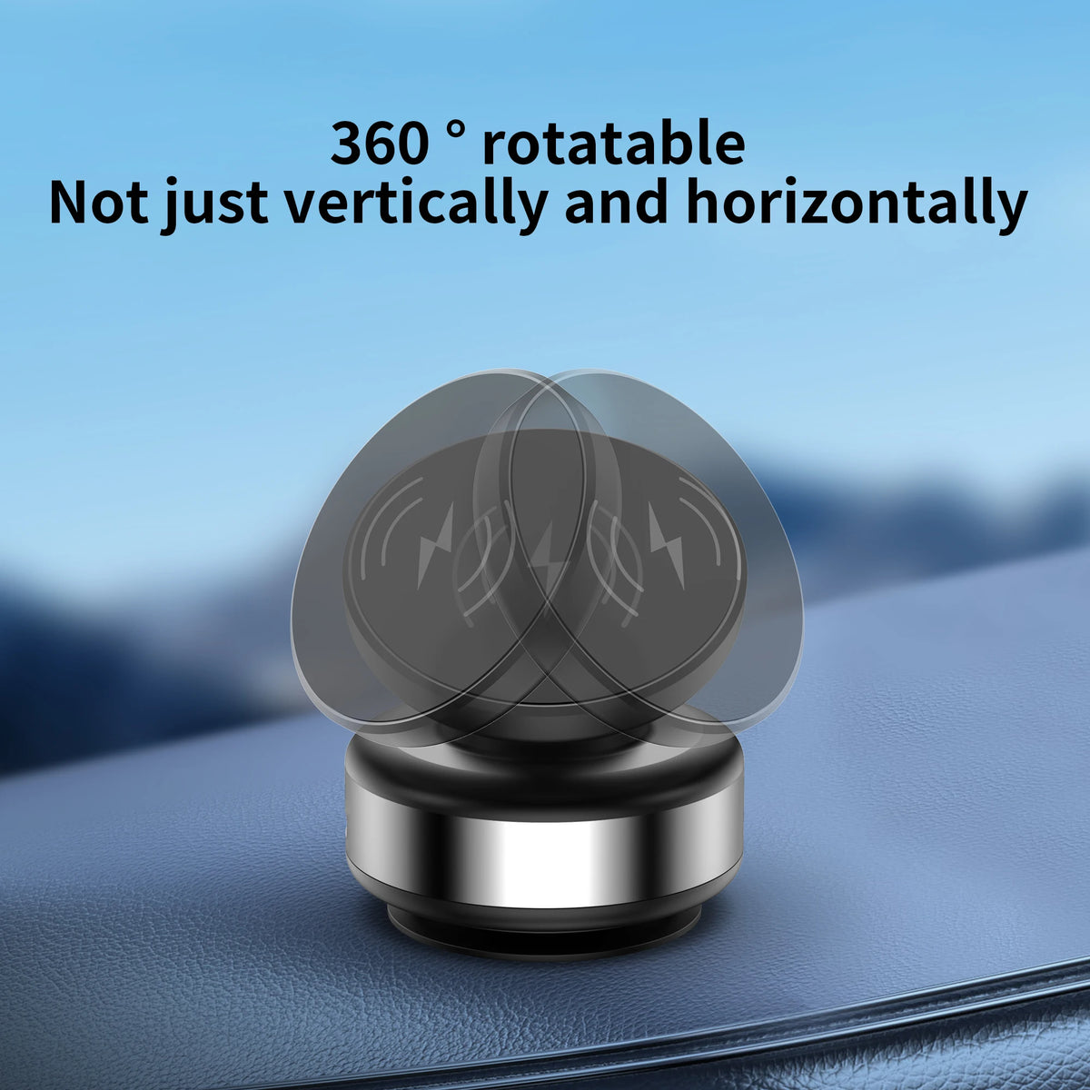 360 degree Rotation Magnetic Vacuum Car Phone Holder For Magsafe IPhone Suction Cup Navigation Stand Bracket Car Phone Holder