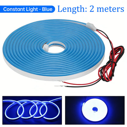 12V Car Trunk LED Strip High-Brightness 2/4M Interior Decoration Wiring Automatic Sensing Tailgate Light Strip Easy Installation