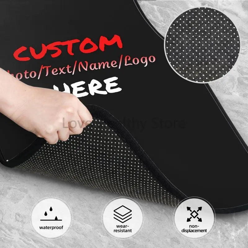 Custom Car Floor Mat Personalized Fit Car Mats with Your Customized Image Name Text 4 Pieces Set Front & Rear Non Slip Foot Mats