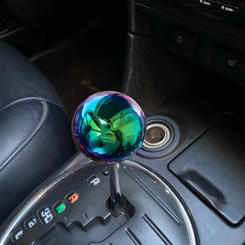 Car Modification Manual Universal Stem Head Aluminum Alloy Round Ball Gear Handle Head Round Trolley Bobblehead