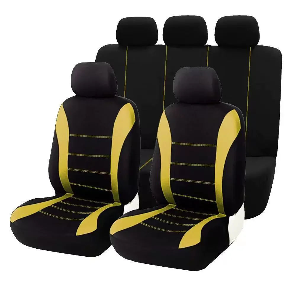 Universal Full Set Car Seat Covers Polyester & Jacquard Fabric, Airbag Compatible, Universal for Most Cars, SUVs, and Trucks