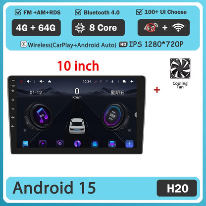 Android 7 "9" 10 "universal 2K Dvd Stereo Car Radio Carplay Auto Bluetooth 4g For Volkswagen Nissan Hyundai Toyota Honda
