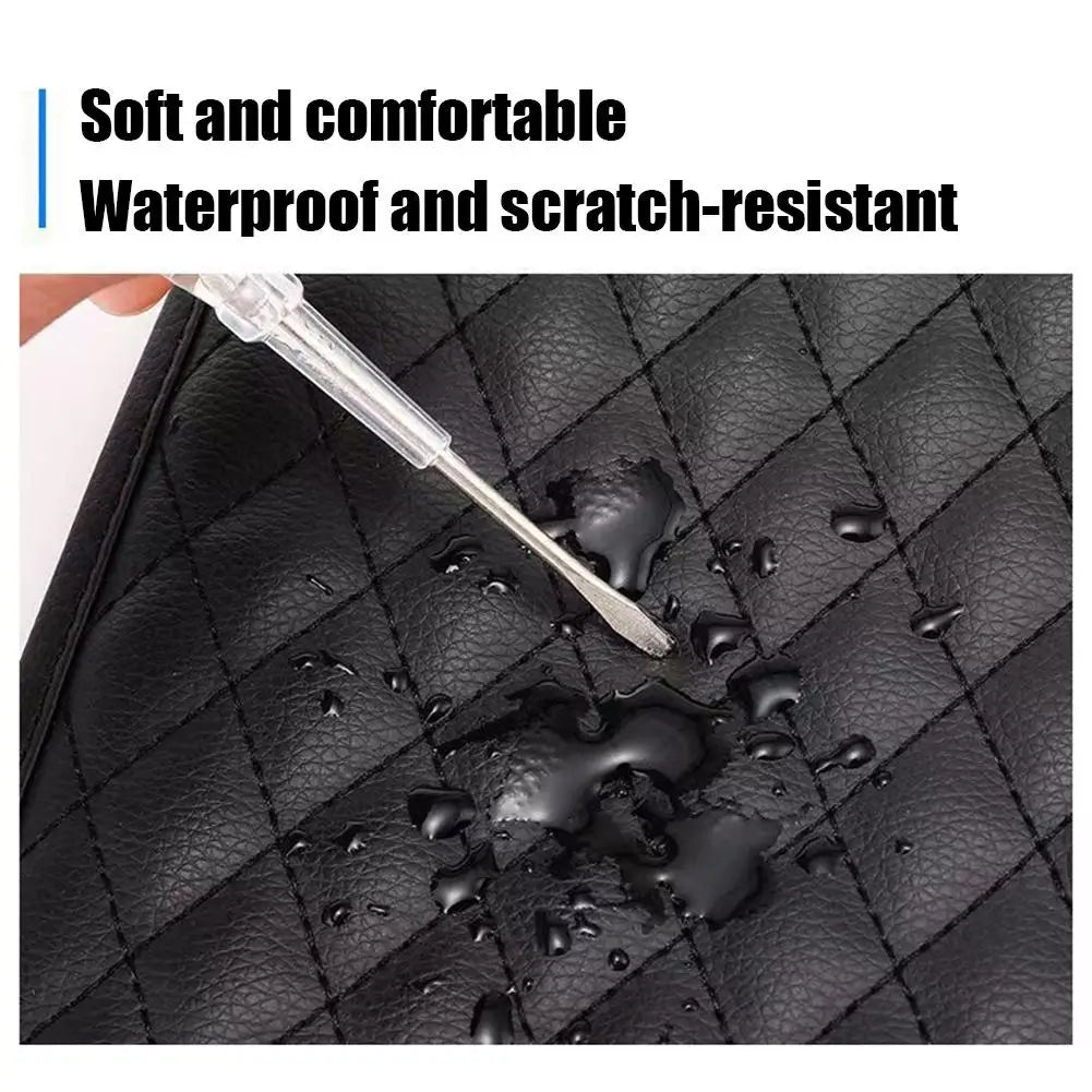 Universal Car Armrest Pad, Center Console Armrest Cover Cushion, PU Leather interior Protective Mat for Most Vehicles Auto Acces