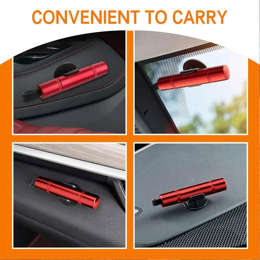 2 In 1 Car Safety Hammer Emergency Glass Breaker Cut The Seat Belt High Hardness Tungsten Steel Rescue Tool Auto Accessories