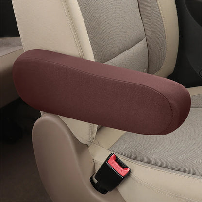 Car Front Seats Armrests Cover Universal Auto Centre Console Armrest Protector Covers Soft Comfortable Elastic Cloth Covers