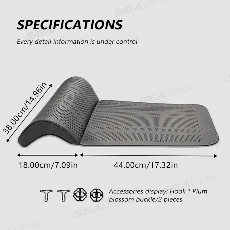 SEAMETAL Car Seat Cushion with Leg Support Universal Car Seat Protection Cover with Extension Leg Rest Padding Relieve Fatigue