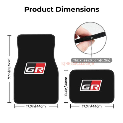 GR 4PCS Crystal Velvet Car Floor Mats Set of Four Anti Fouling Car Mats Carpet Anti Slip Car Floor Mats