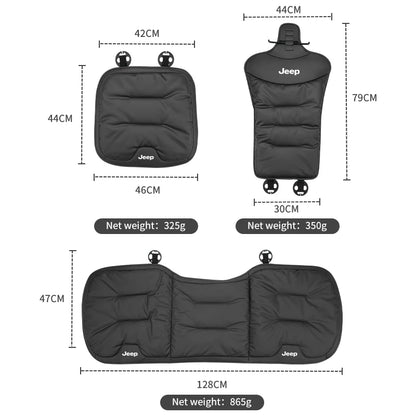 Car Velvet Cushion Vinter Leather Backrest Seat Cover Accessories For Jeep Grand Cherokee Compass Patriot Renegade Wrangler Libe