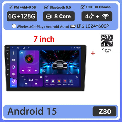 Android 7 "9" 10 "universal 2K Dvd Stereo Car Radio Carplay Auto Bluetooth 4g For Volkswagen Nissan Hyundai Toyota Honda