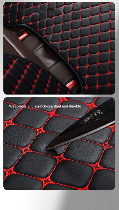 PU Leather Car Seat Cover Universal Minimalism Soft Seat Cushion Protective Cover with Storage Pocket Car Interior Accessories