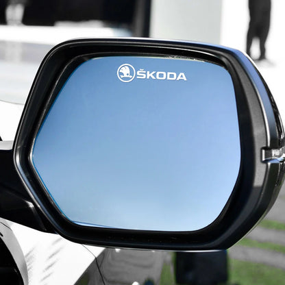4PCS Car Emblem Exterior Sticker Decal Decoration For Skoda Octavia Rapid Fabia Superb Kodiaq Scala Karoq Kamiq VRS Yeti S VII