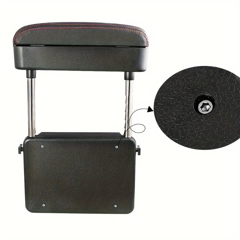 Car Armrest Box Elbow Rest Pad Arm Rest Extender Universal Console Storage Organizer Adjustable Height Elbow Support