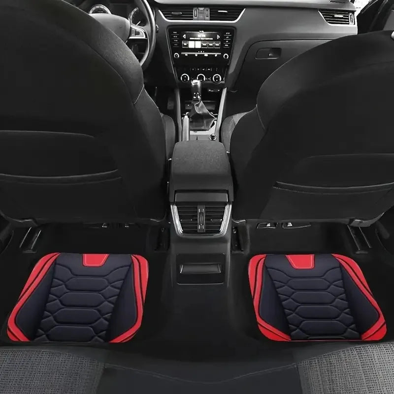 4pcs Universal Waterproof Car Floor Mats - Perfect for Front & Rear Vehicles - Polyester Fiber Non-slip Car Carpet Accessories