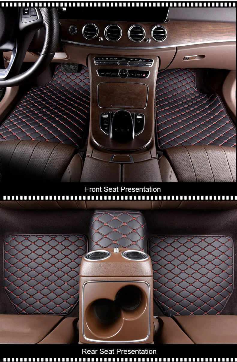 5 pcs Waterproof Leather Car Floor Mats Universal Auto Foot Pad Protector Automobile Interior Carpet Car Accessories Interior