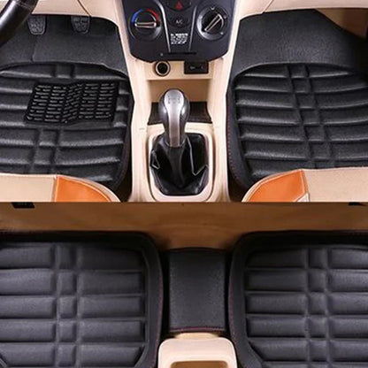 Universal 5Pcs Car PU Leather Durable Floor Mats Auto Anti-Slip Mat Car Styling Interior Auto Floor Mats Car Interior Accessorie