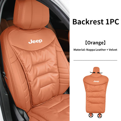 Car Velvet Cushion Vinter Leather Backrest Seat Cover Accessories For Jeep Grand Cherokee Compass Patriot Renegade Wrangler Libe