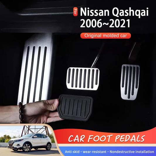 AT MT Car Pedals For Nissan Qashqai Dualis Rogue Sport Dyuarisu J10 J11 2006~2021 Car Foot Pads Brake Accelerator Car Acessories