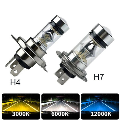 Kit Conversão LED H7/H4/H11/H1/H3/H8 100W 6000K - Alto/Baixo Facho
