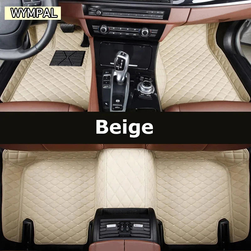 Custom Automotive Car Floor Mats For Mercedes W124 1985 1986 1987 1988 1989 Auto Luxury Leather Men Women Car Mats Full Coverage