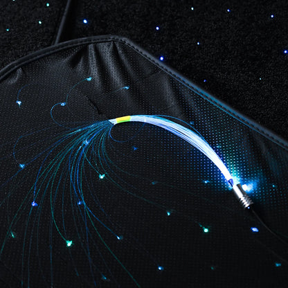 2025 latest illuminated car floor MATS, General Starry Sky car floor MATS, Fiber Starlight car carpet 4-piece set interior modif