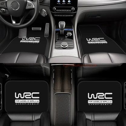 WRC 4PCS Crystal Velvet Car Floor Mats Set of Four Anti Fouling Car Mats Carpet Anti Slip Car Floor Mats