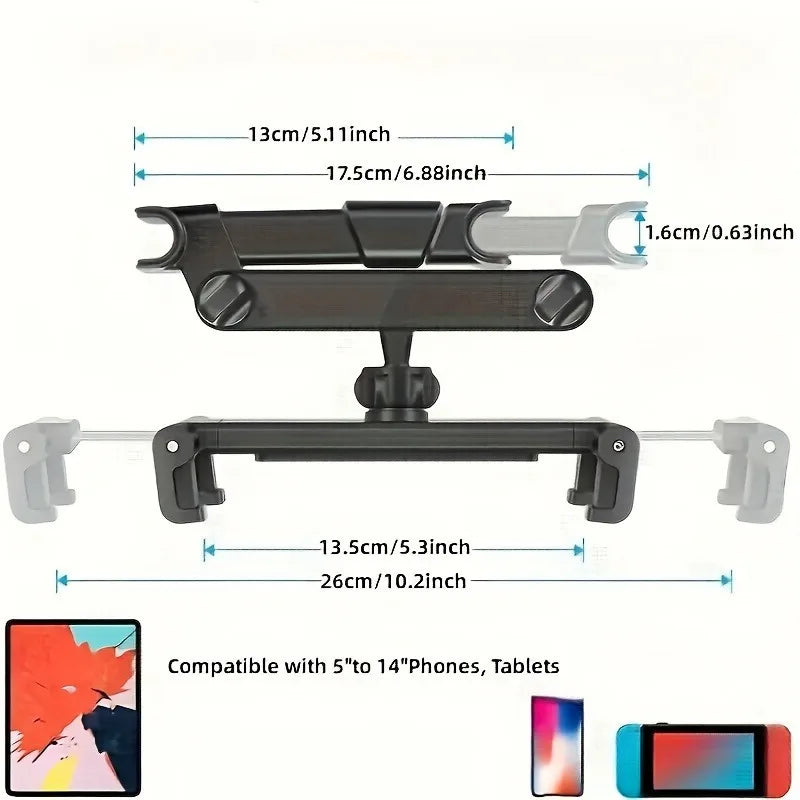 1pc Car phone holder, iPad tablet holder for rear seats, multifunctional car phone holder for extended lazy people