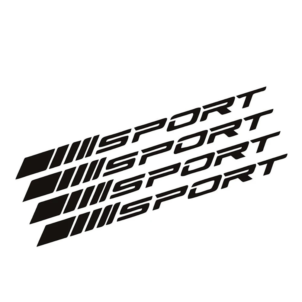 Fashion 4pc Car Stickers Wheels Rims Sport Racing DIY Stripes Decorative Stickers Emblem Car Styling Car SUV Truck Accessories