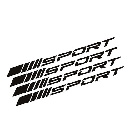 Fashion 4pc Car Stickers Wheels Rims Sport Racing DIY Stripes Decorative Stickers Emblem Car Styling Car SUV Truck Accessories