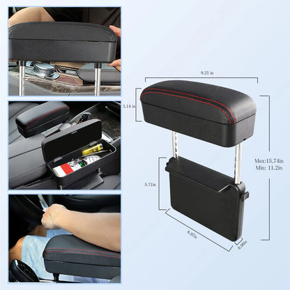 Car Armrest Support Elbow Rest Pad Armrest Extender Console Storage Organizer Adjustable Height Comfort Arm Rest Pads Universal