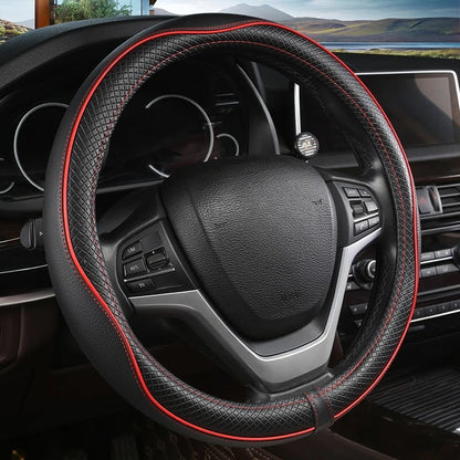 Car Steering Wheel Cover, Anti-Slip, Safety, Soft, Breathable, Heavy Duty, Thick, Full Surround, Sports Style universal use 38cm